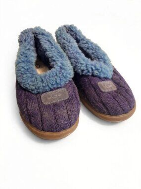UGG Women's Rylan Knit Slippers Blue SZ 7